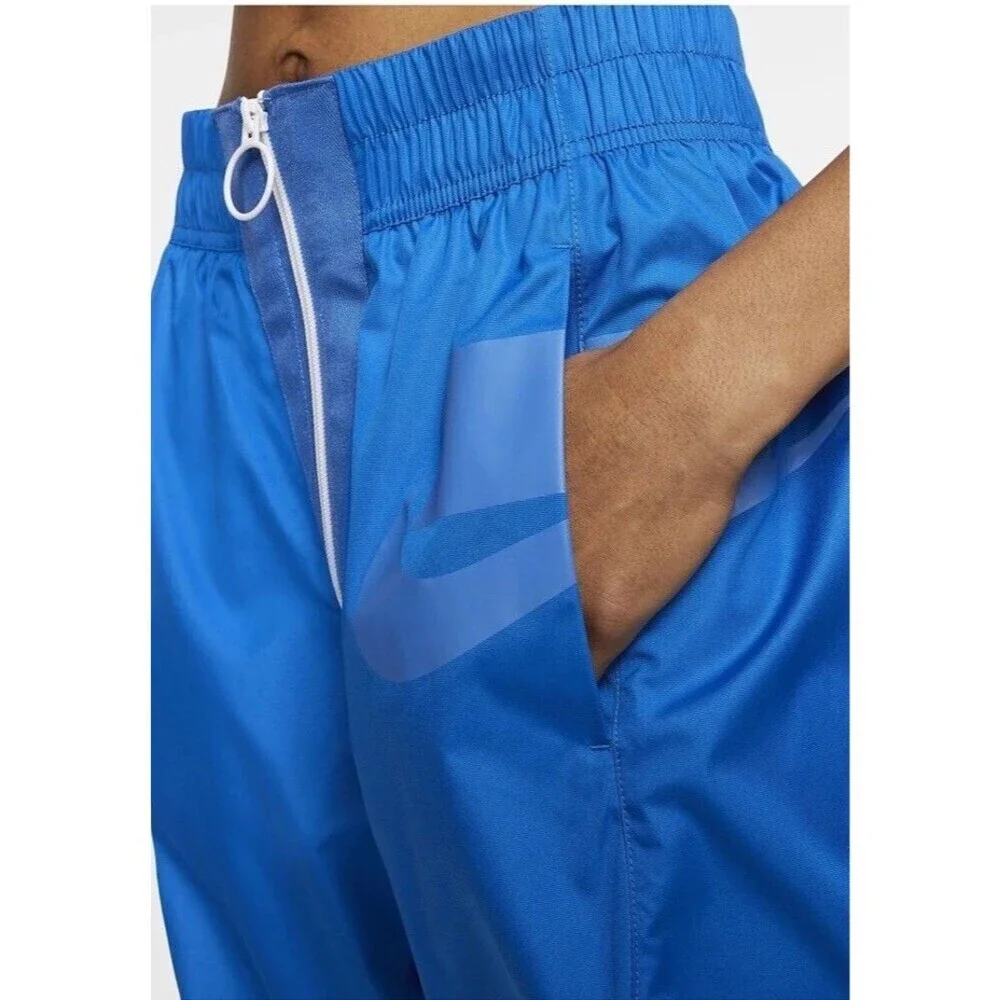 Nike Sportswear NSW Womens Woven Front Zip Jogger Track Pant XS Blue EUC